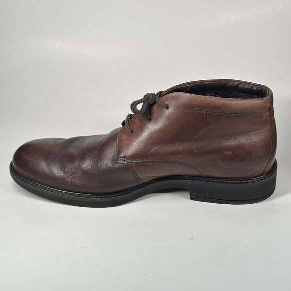 ECCO Shoes Men’s Size US 9 EU 43 Vitrus Tie Boot Chukka Brown Leather Gore-Tex - Picture 8 of 15